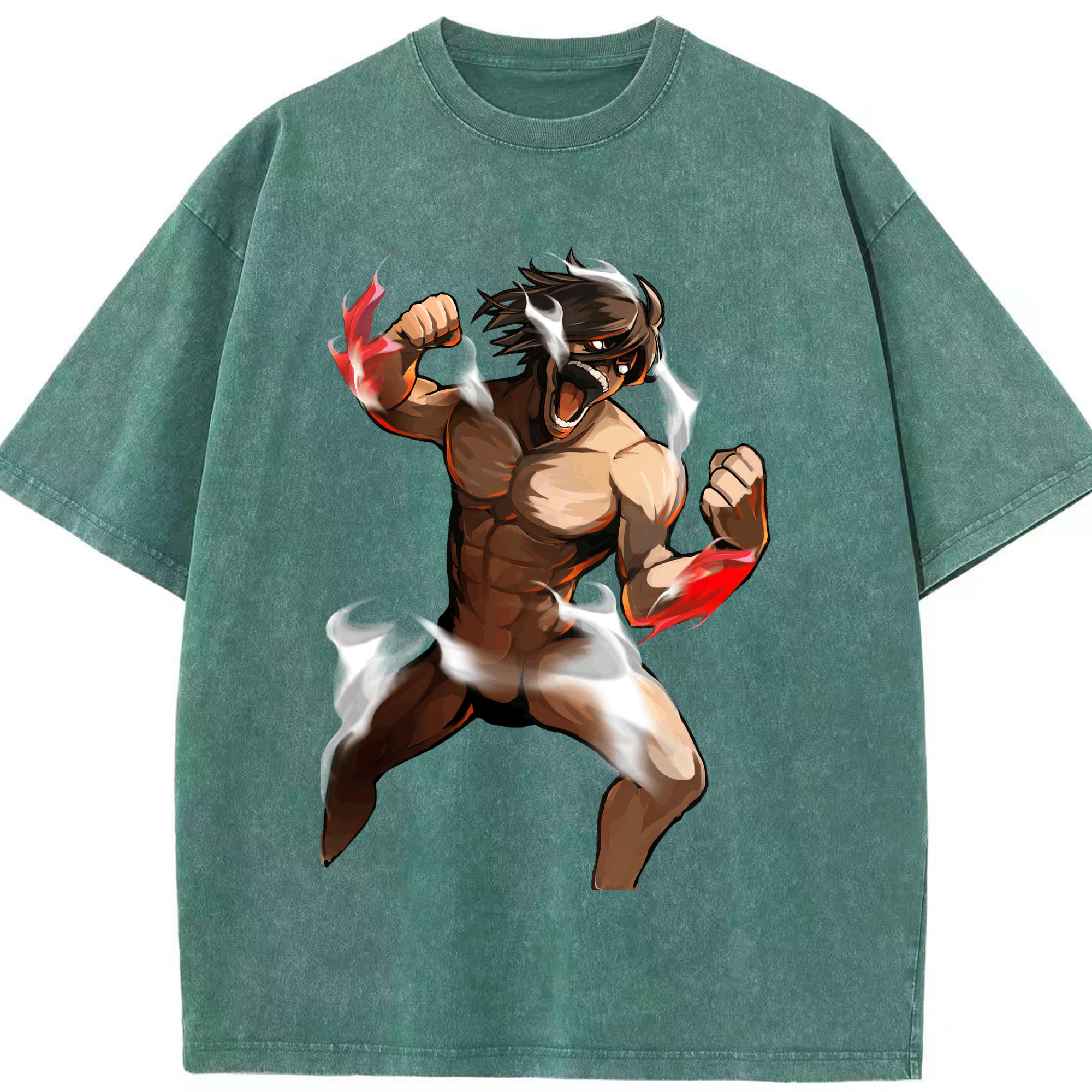（画像用） 進撃の巨人 Attack on Titan 綿100% ヴィンテージ風 半袖Tシャツ（フロントプリント）